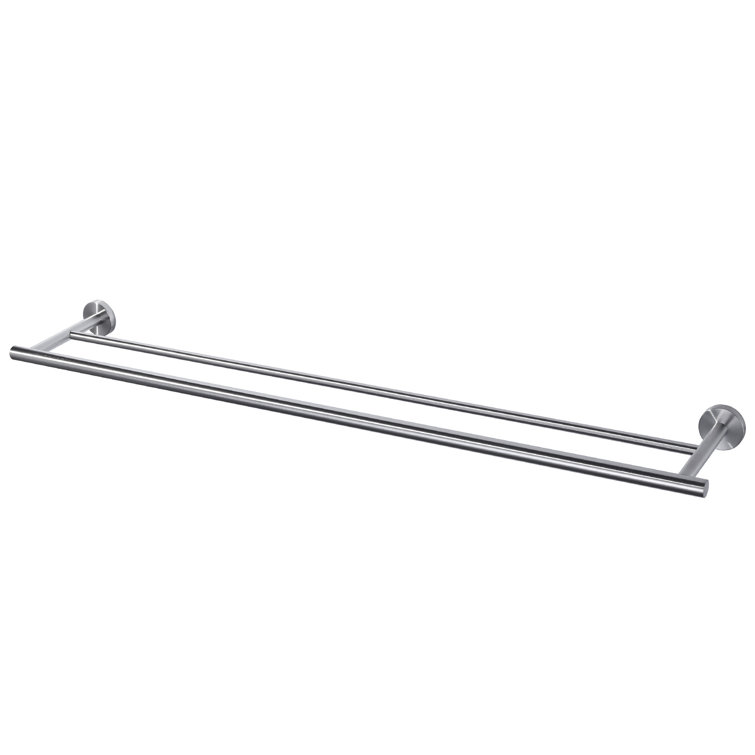 36 Inch Brushed Nickel Stainless Steel Double Towel Bar