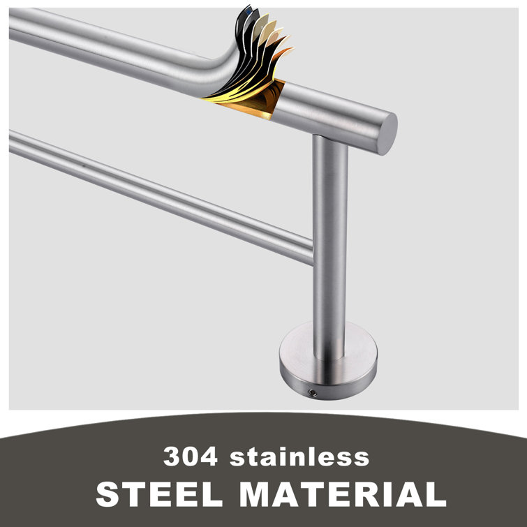 36 Inch Brushed Nickel Stainless Steel Double Towel Bar