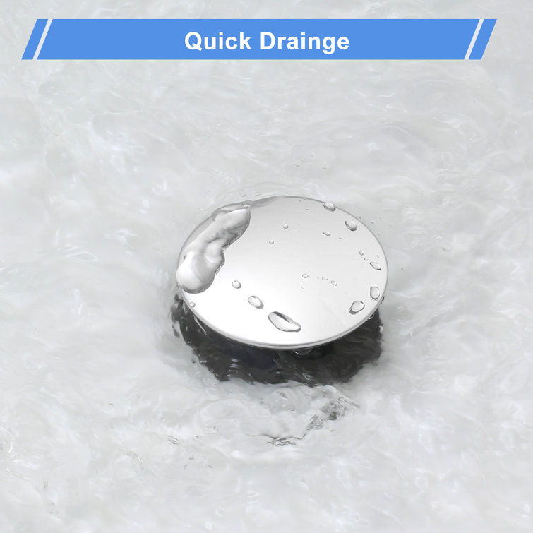 Polished Chrome Pop-Up Bathroom Sink Drain with Overflow, 2-Pack