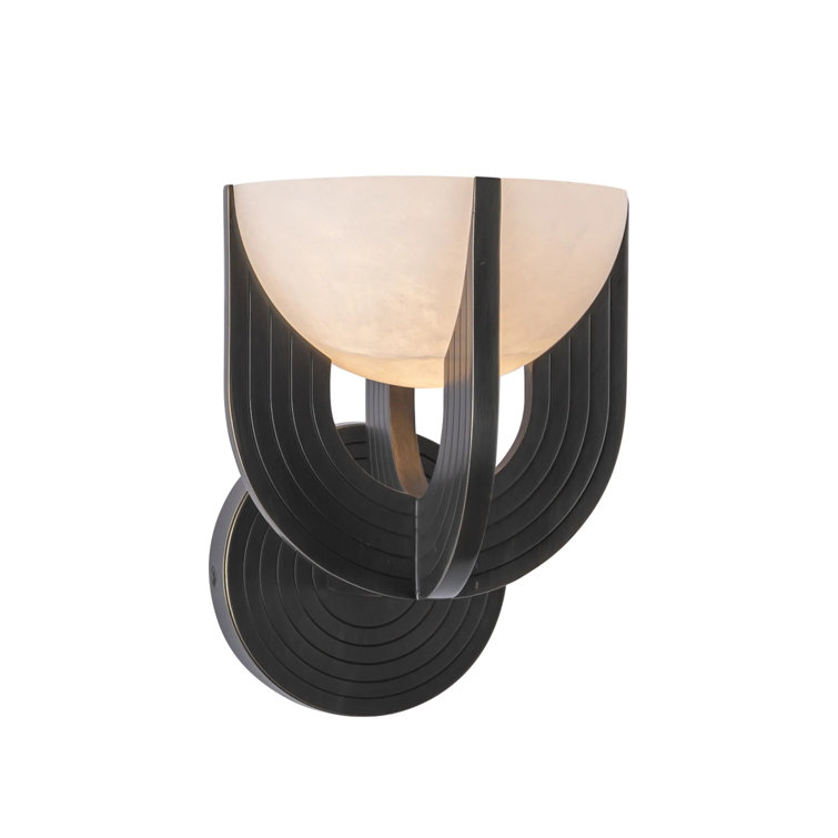 Urban Bronze Alabaster Dimmable Vanity Wall Sconce