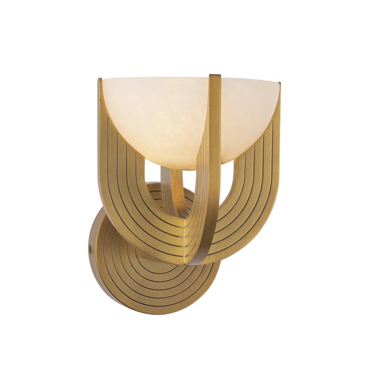 Colette Vintage Brass Art Deco Wall Vanity Light