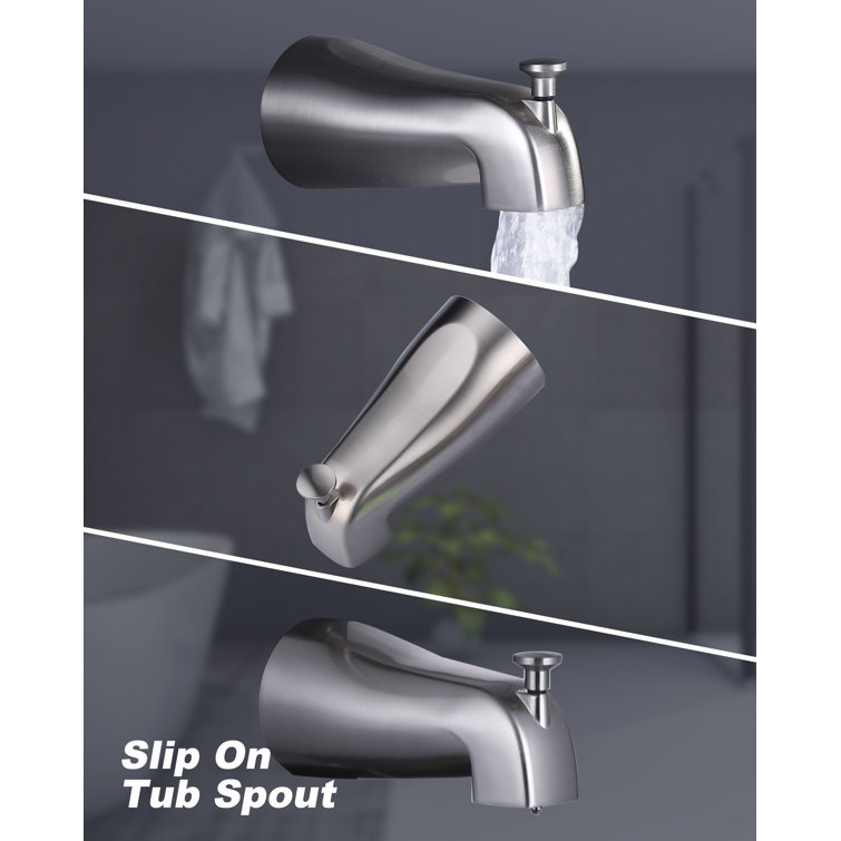 Brushed Nickel 7-Spray Wall Mounted Shower System with Handheld