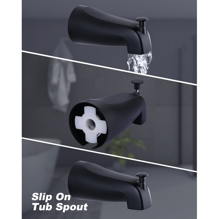 Matte Black 7-Spray Wall Mounted Shower Faucet System