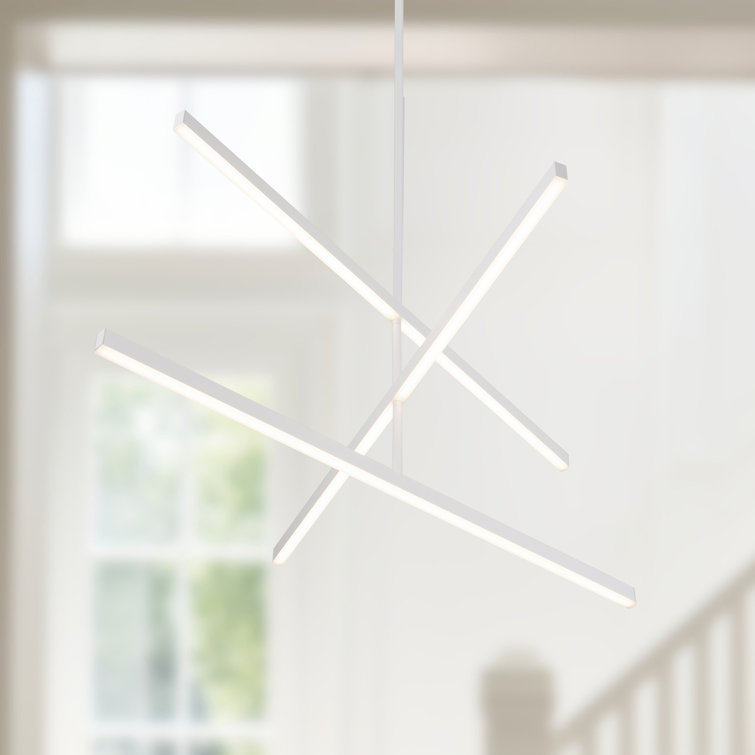 Vega White LED 45" Sculptural Chandelier