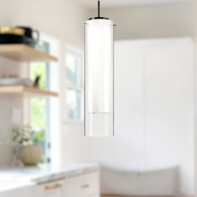 Verona Brushed Nickel Glass LED Pendant Light