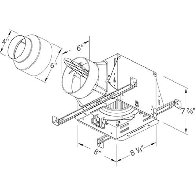 Delta Breez White Adjustable Speed Ceiling Mount Exhaust Fan