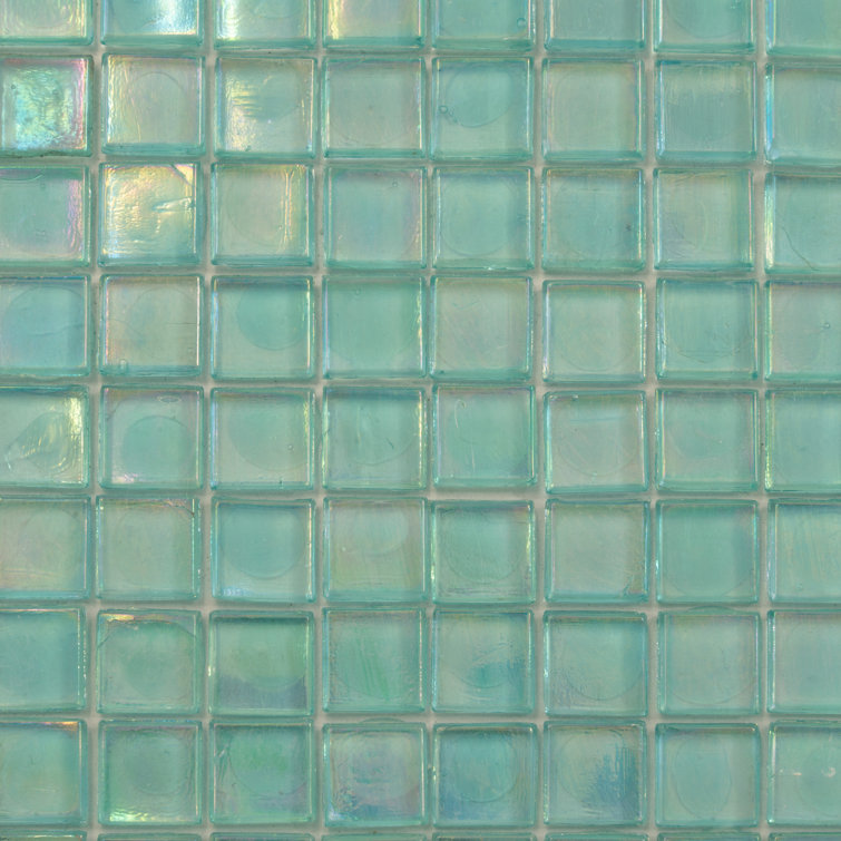 Sea Green 11.6" x 11.6" Glass Mosaic Wall and Floor Tile