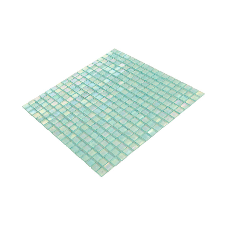 Sea Green 11.6" x 11.6" Glass Mosaic Wall and Floor Tile
