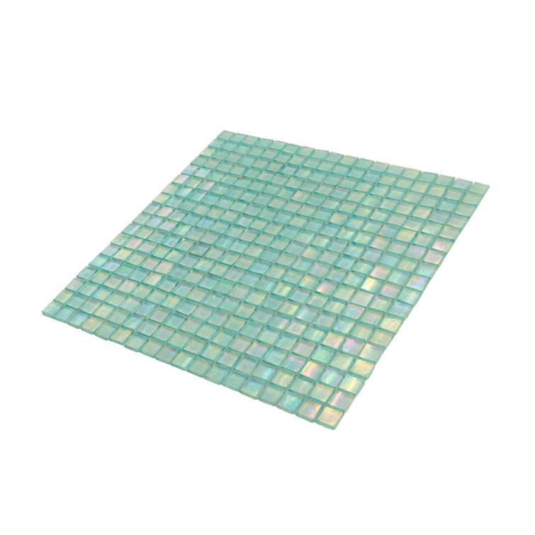 Sea Green 11.6" x 11.6" Glass Mosaic Wall and Floor Tile