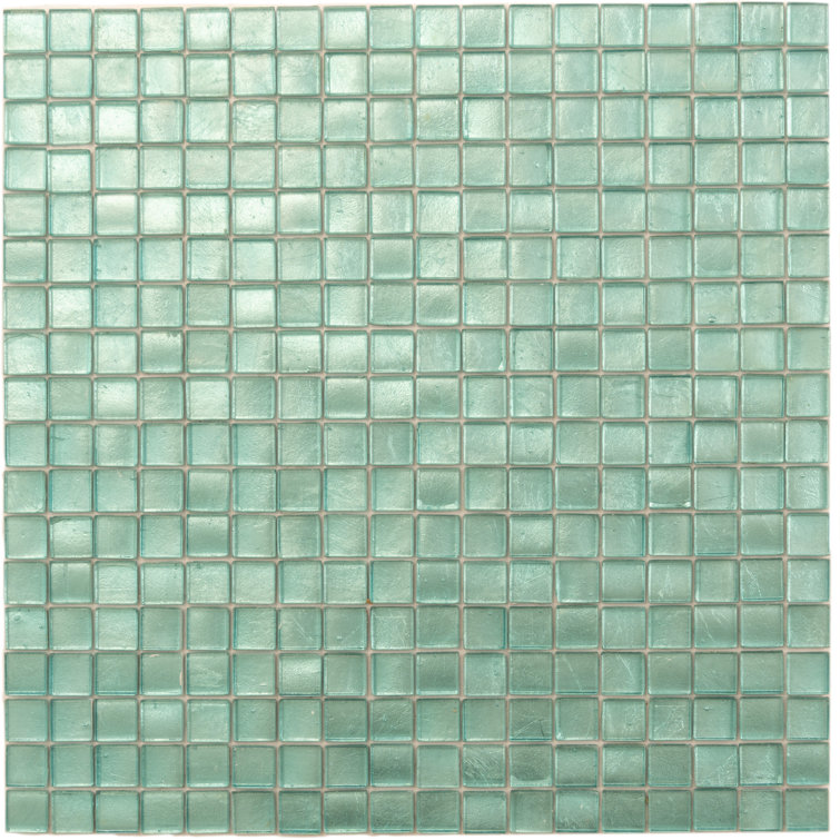 Skosh Pine Green Glossy Glass Mosaic Wall and Floor Tile