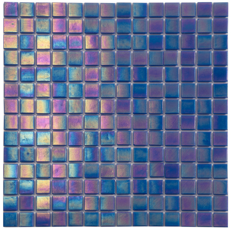 Royal Blue 12" x 12" Glossy Glass Mosaic Tile