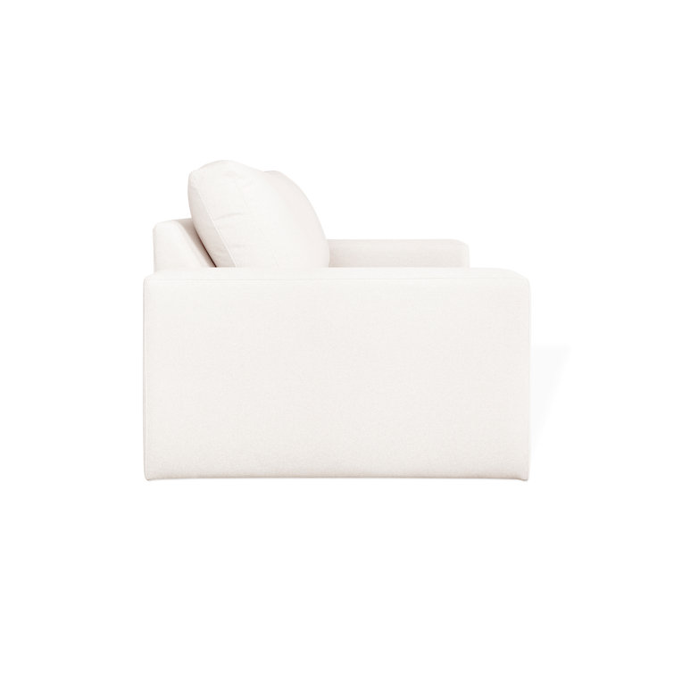 Merino Cream 84" Solid Wood Track Arm Sofa