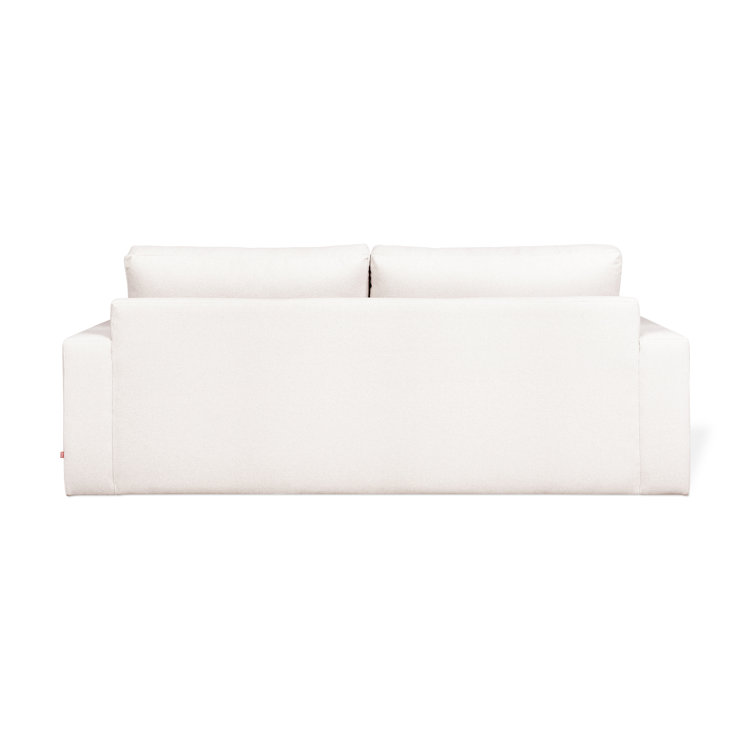 Merino Cream 84" Solid Wood Track Arm Sofa