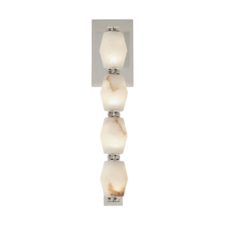 Polished Nickel Alabaster Shade LED Wall Sconce