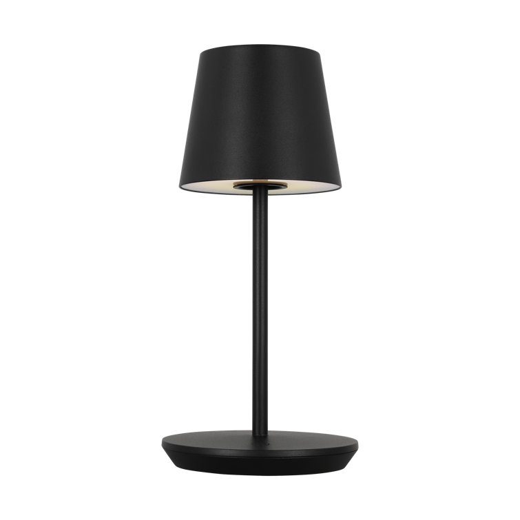 Black Rechargeable LED Outdoor Table Lamp with 3-Way Switch