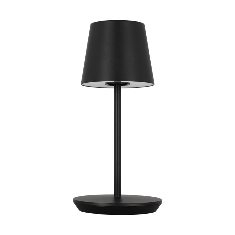 Black Rechargeable LED Outdoor Table Lamp with 3-Way Switch