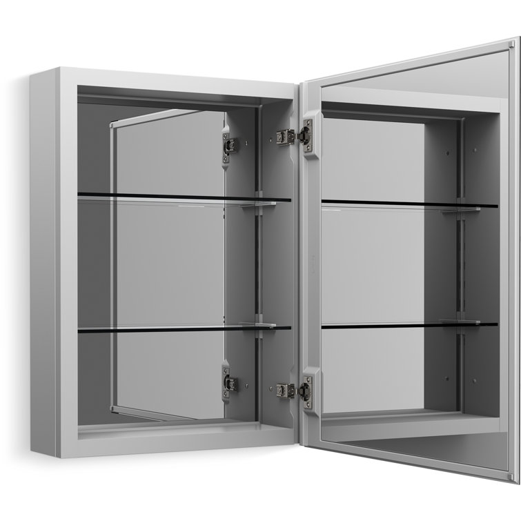 Embark Premium XL 20" x 26" Frameless Aluminum Medicine Cabinet with Mirror