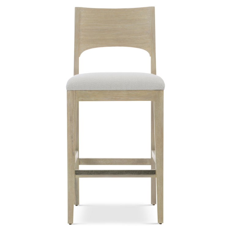 Transitional Dune Finish Adjustable White Oak Bar Stool