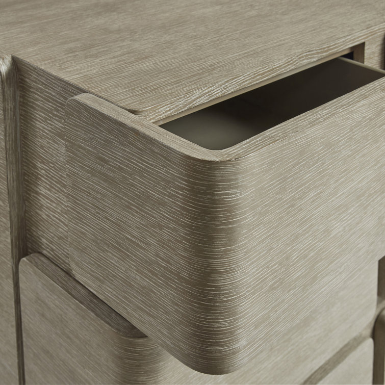 Clay Finish White Oak Modern Dresser with Soft Close Drawers