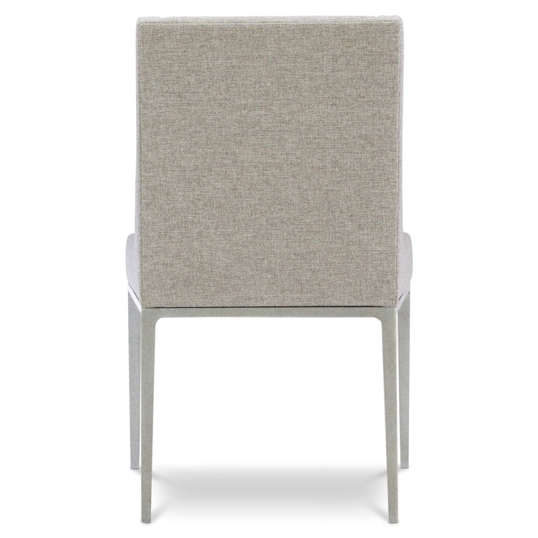 Lowell Transitional Beige Leather Upholstered Arm Chair with Metal Frame