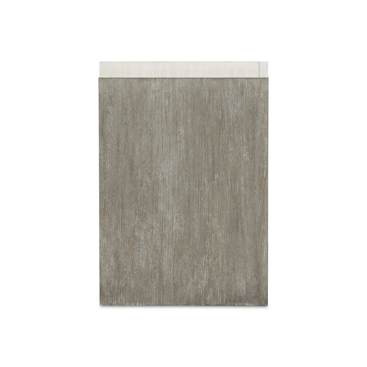 34" Two-Tone Brown and White Solid Wood Nightstand