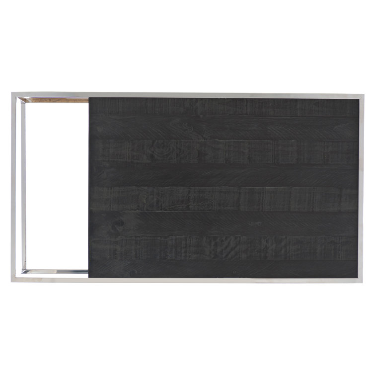 Loft 52'' Black Rectangular Coffee Table with Storage