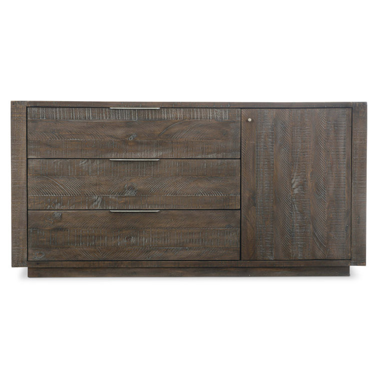 Payson Transitional 64'' Brown Solid Pine Sideboard