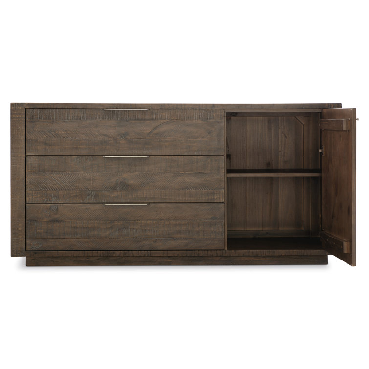 Payson Transitional 64'' Brown Solid Pine Sideboard