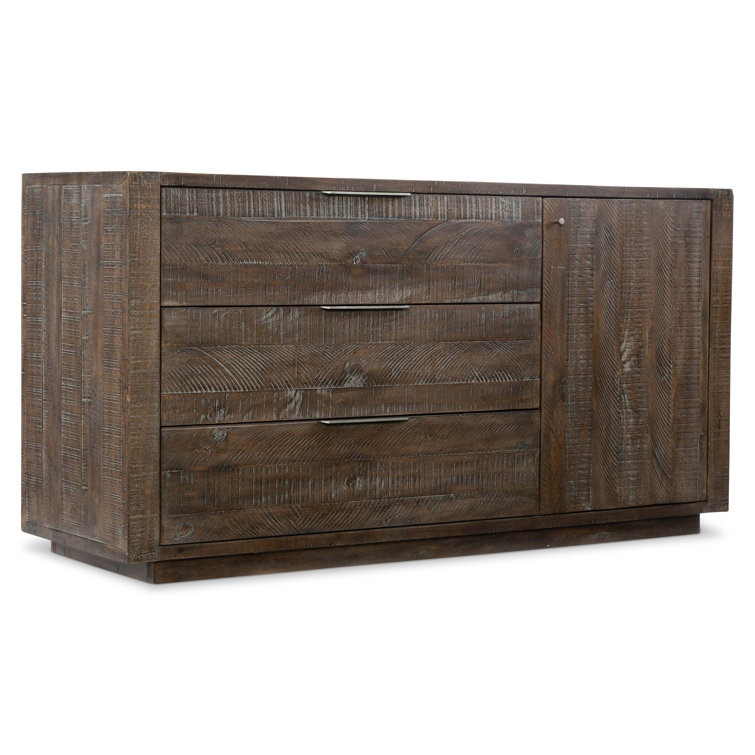 Payson Transitional 64'' Brown Solid Pine Sideboard