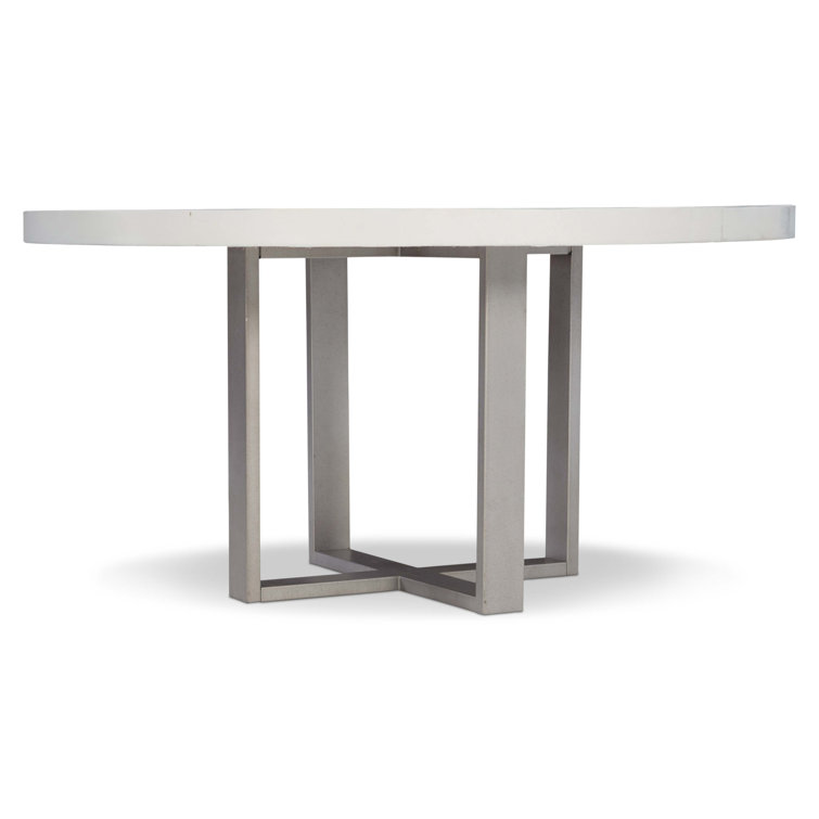 Merrion 54" Transitional Gray and White Round Dining Table