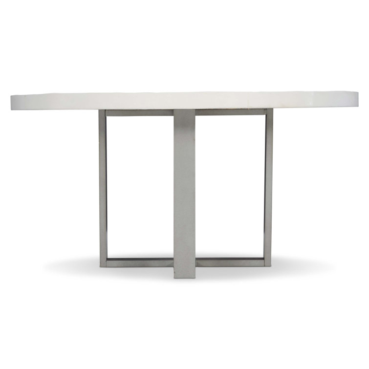 Merrion 54" Transitional Gray and White Round Dining Table