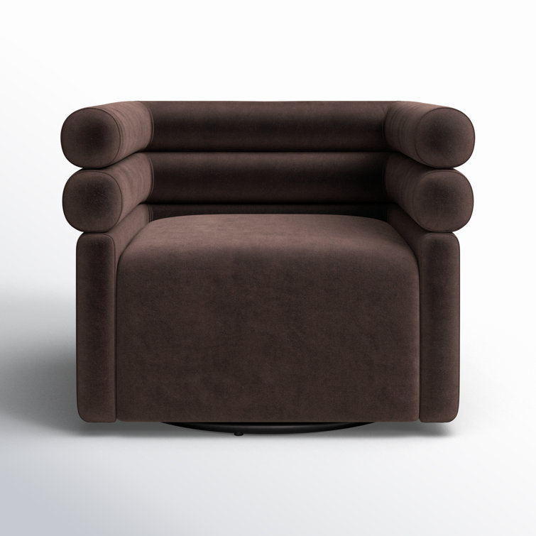 Hampton Cream Glove Leather Swivel Armchair