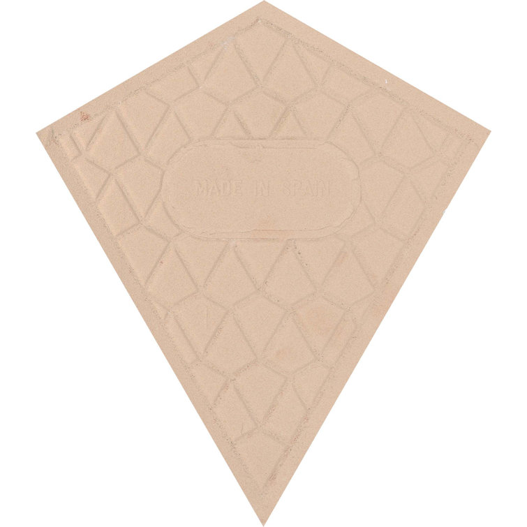 Skite Glossy White Diamond Ceramic Wall Tile, 6.3'' x 7.27''