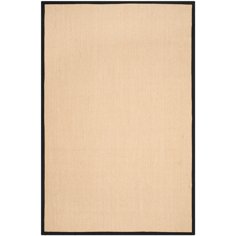 Maize and Black 3' x 5' Natural Fiber Sisal Area Rug