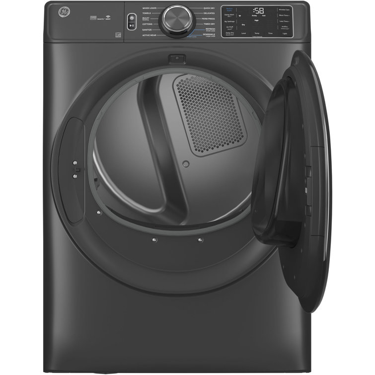 GE 5.0 Cu Ft Carbon Graphite Smart Front Load Steam Washer