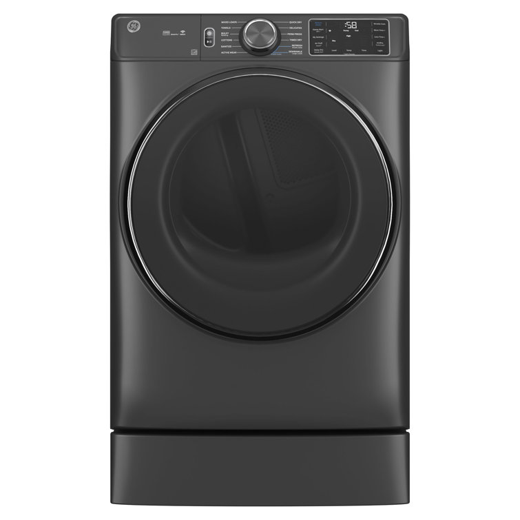 GE 5.0 Cu Ft Carbon Graphite Smart Front Load Steam Washer
