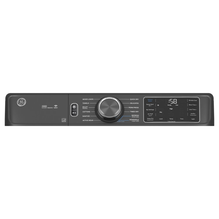 GE 5.0 Cu Ft Carbon Graphite Smart Front Load Steam Washer