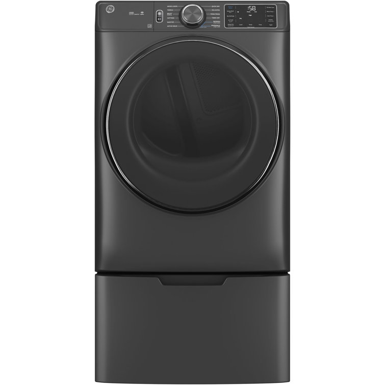 GE 5.0 Cu Ft Carbon Graphite Smart Front Load Steam Washer