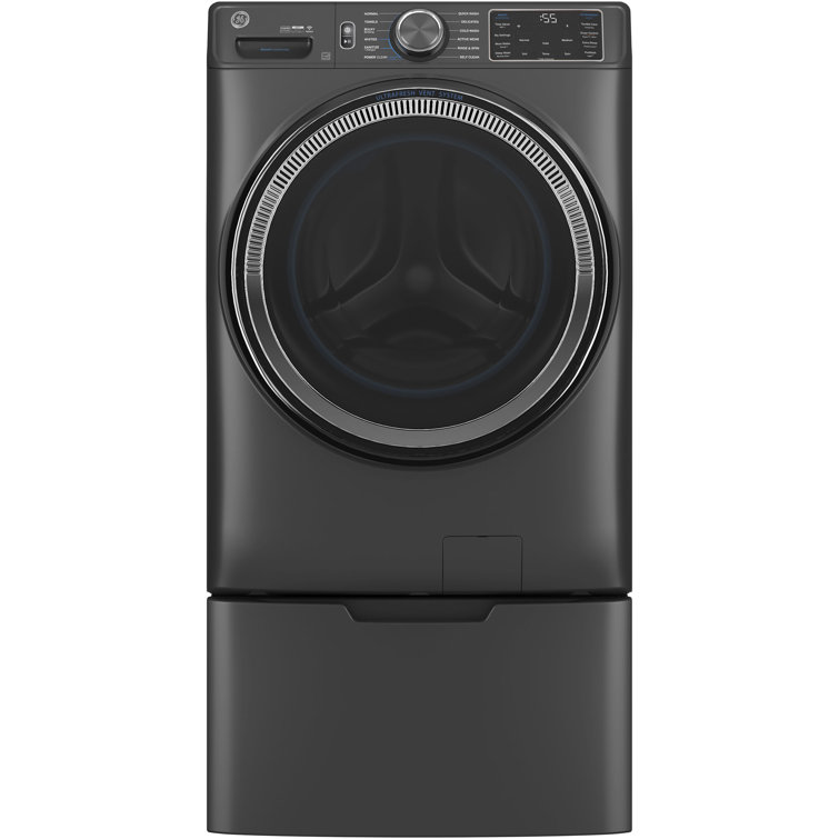 GE 5.0 Cu Ft Carbon Graphite Smart Front Load Steam Washer