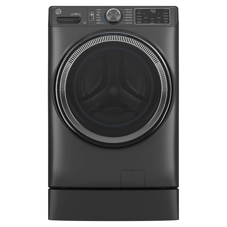 GE 5.0 Cu Ft Carbon Graphite Smart Front Load Steam Washer