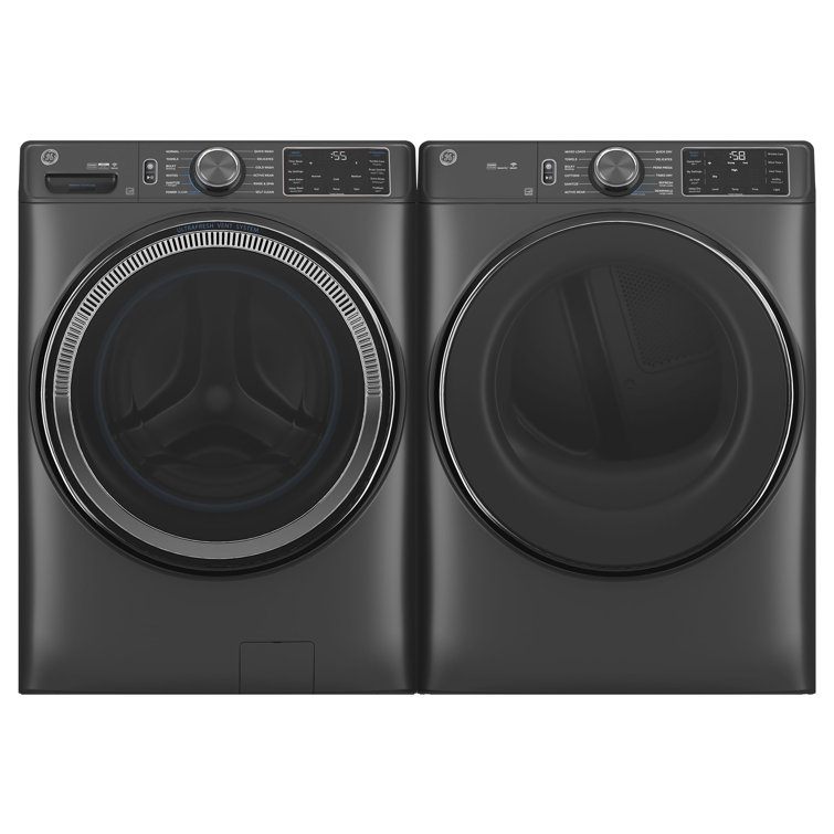 GE 5.0 Cu Ft Carbon Graphite Smart Front Load Steam Washer