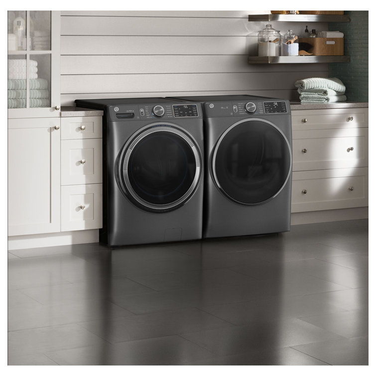 GE 5.0 Cu Ft Carbon Graphite Smart Front Load Steam Washer