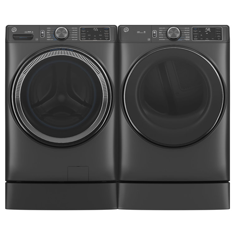 GE 5.0 Cu Ft Carbon Graphite Smart Front Load Steam Washer