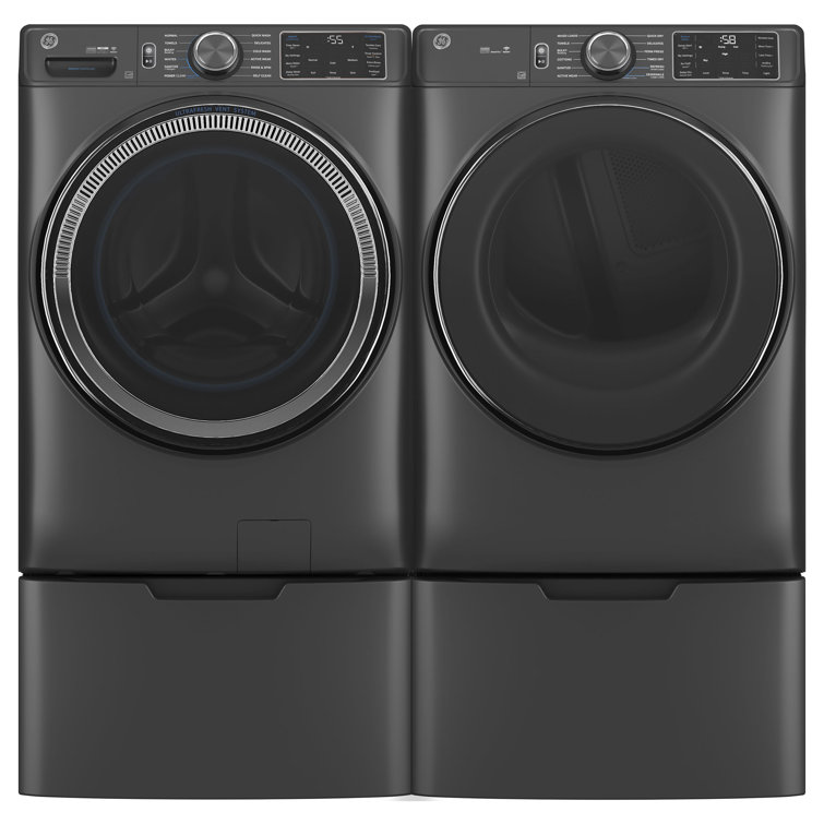 GE 5.0 Cu Ft Carbon Graphite Smart Front Load Steam Washer