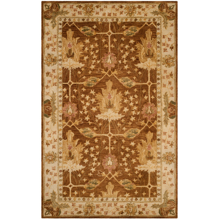 Antiquity Hand Tufted Brown and Beige Wool Area Rug
