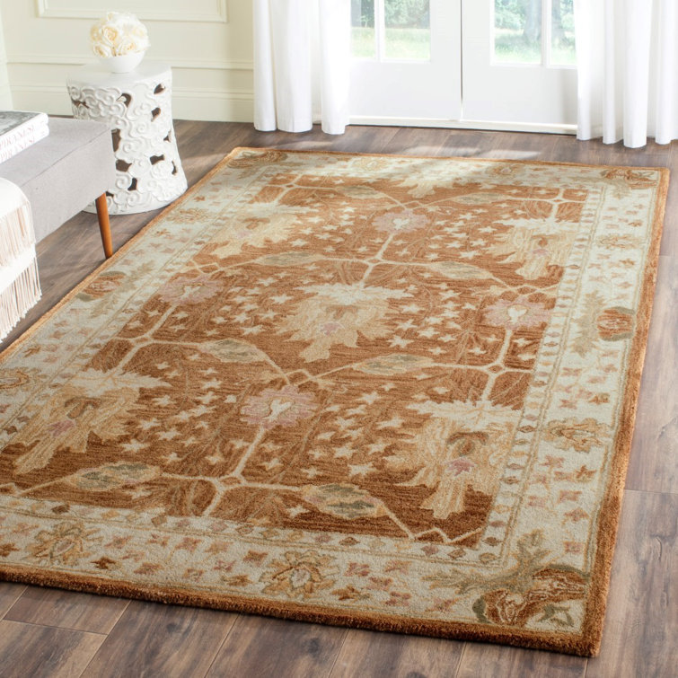 Antiquity Hand Tufted Brown and Beige Wool Area Rug