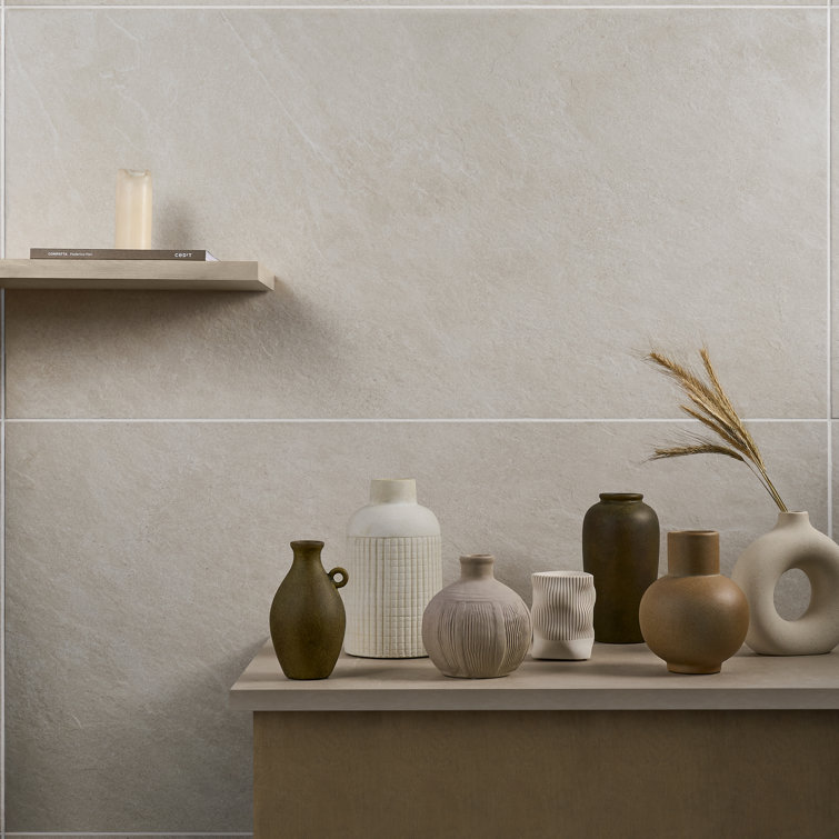 Linen White Large Format Matte Porcelain Tile 24x48