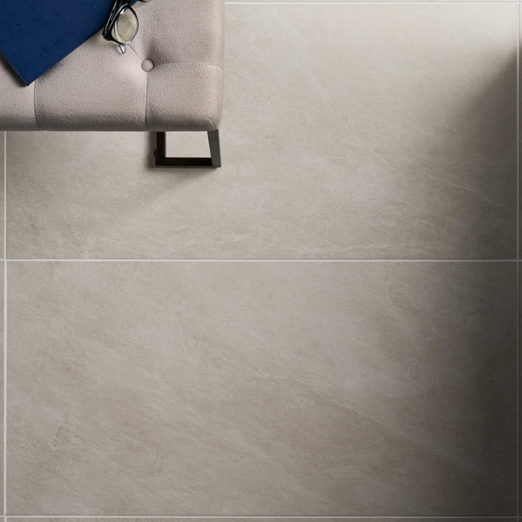 Linen White Large Format Matte Porcelain Tile 24x48