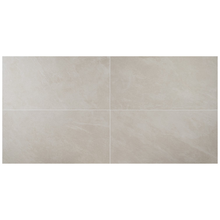 Linen White Large Format Matte Porcelain Tile 24x48