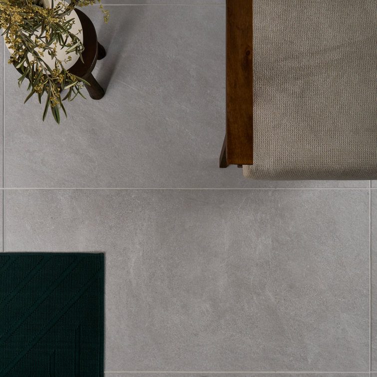 Silver Gray Large Format Matte Porcelain Tile 24x48